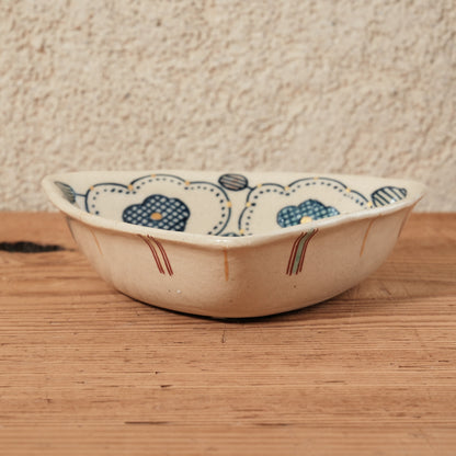 [ 加藤 喜道 ] 絵付け △小鉢 幅約12.8cm  赤絵・金彩 F