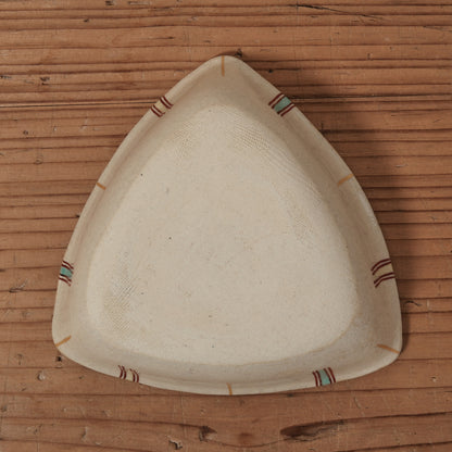 [ 加藤 喜道 ] 絵付け △小鉢 幅約12.8cm  赤絵・金彩 G