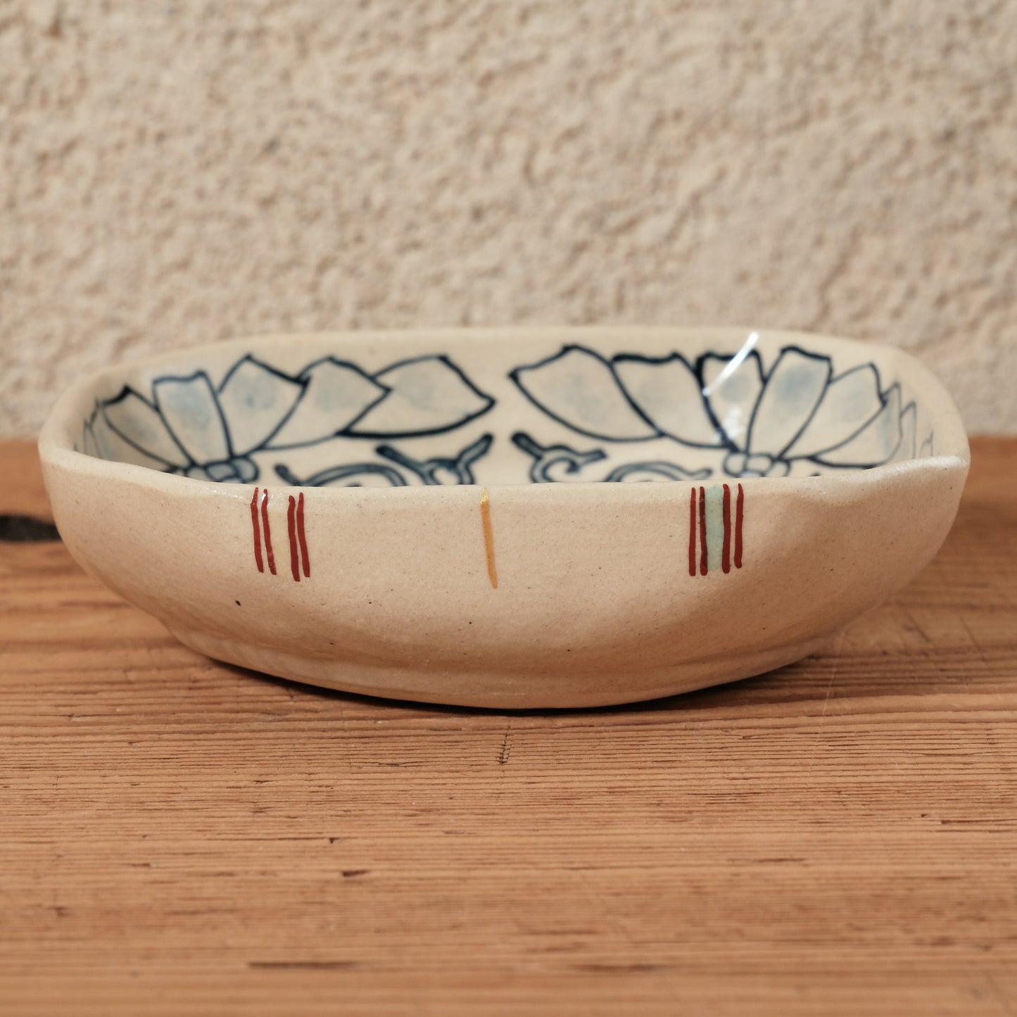 [ 加藤 喜道 ] 絵付け □小鉢 幅約11cm 赤絵・金彩 B