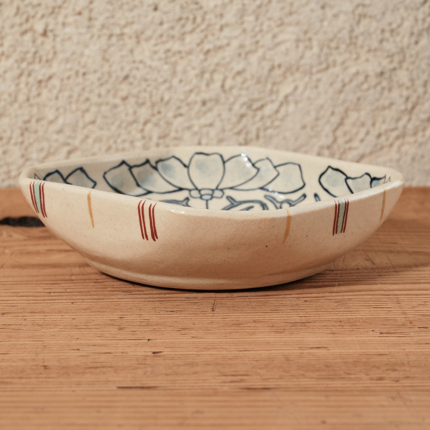 [ 加藤 喜道 ] 絵付け □小鉢 幅約11cm 赤絵・金彩 B