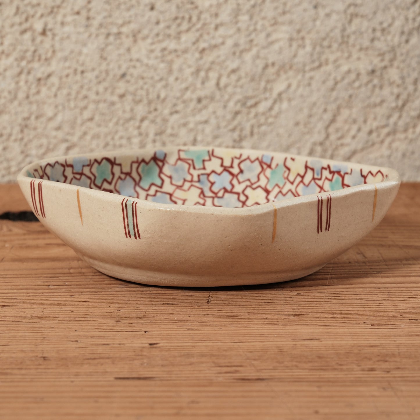 [ 加藤 喜道 ] 絵付け □小鉢 幅約11cm 赤絵・金彩 C