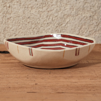 [ 加藤 喜道 ] 絵付け □小鉢 幅約11cm 赤絵・金彩 D