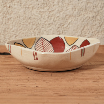 [ 加藤 喜道 ] 絵付け □小鉢 幅約11cm 赤絵・金彩 E