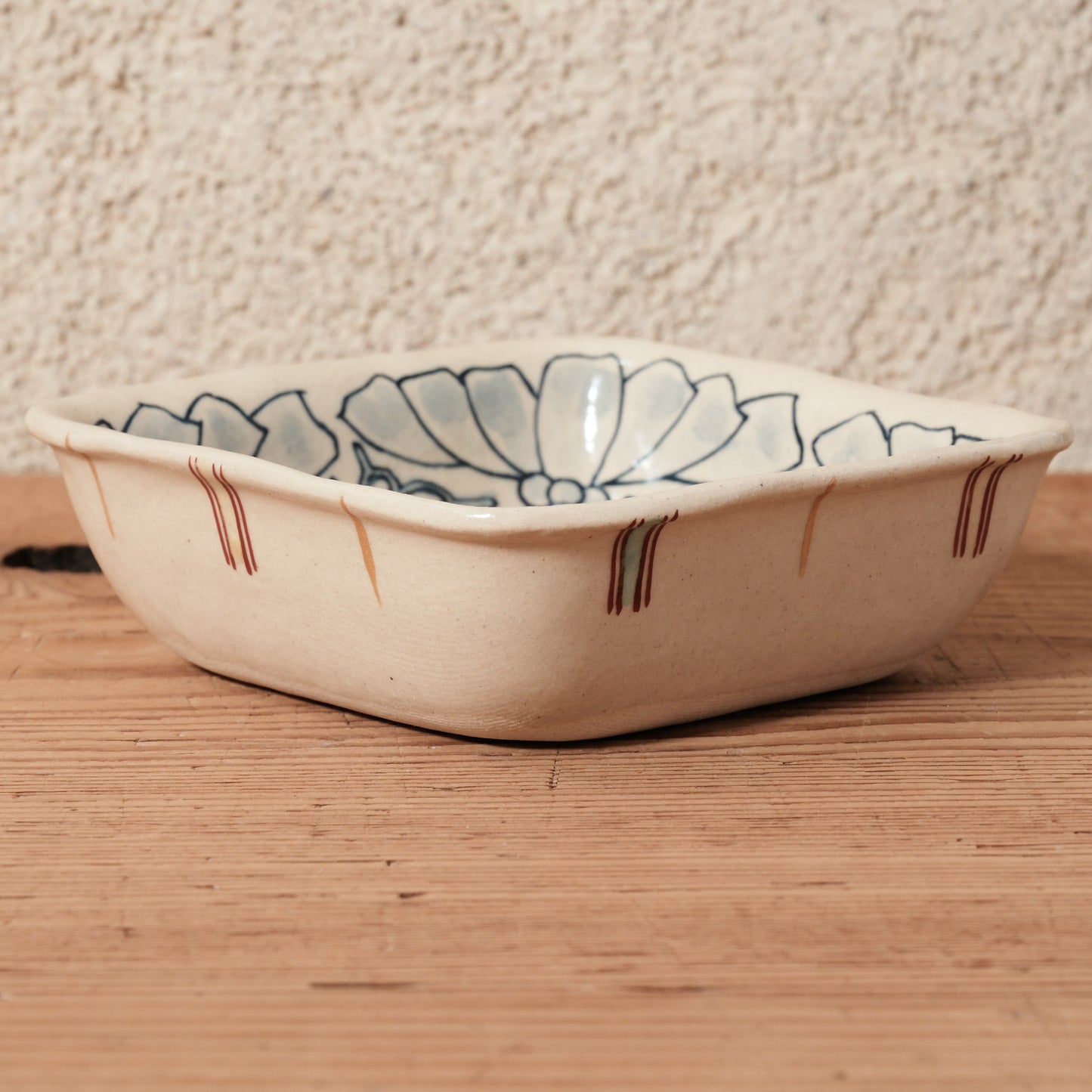 [ 加藤 喜道 ] 絵付け □小鉢 幅約11.5cm 赤絵・金彩 A