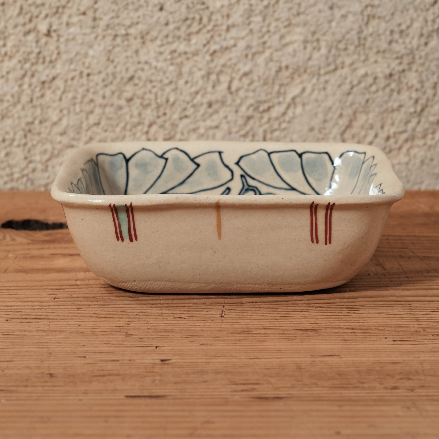 [ 加藤 喜道 ] 絵付け □小鉢 幅約11.5cm 赤絵・金彩 A