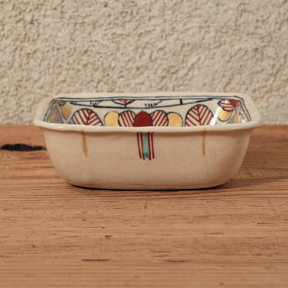 [ 加藤 喜道 ] 絵付け □小鉢 幅約11.5cm 赤絵・金彩 B