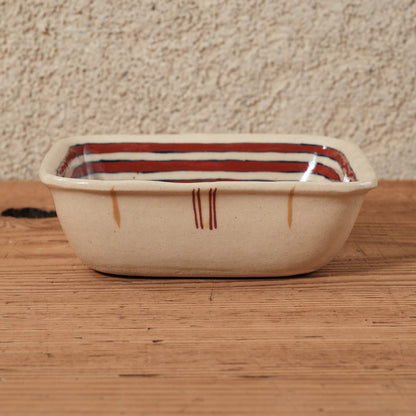 [ 加藤 喜道 ] 絵付け □小鉢 幅約11.5cm 赤絵・金彩 E