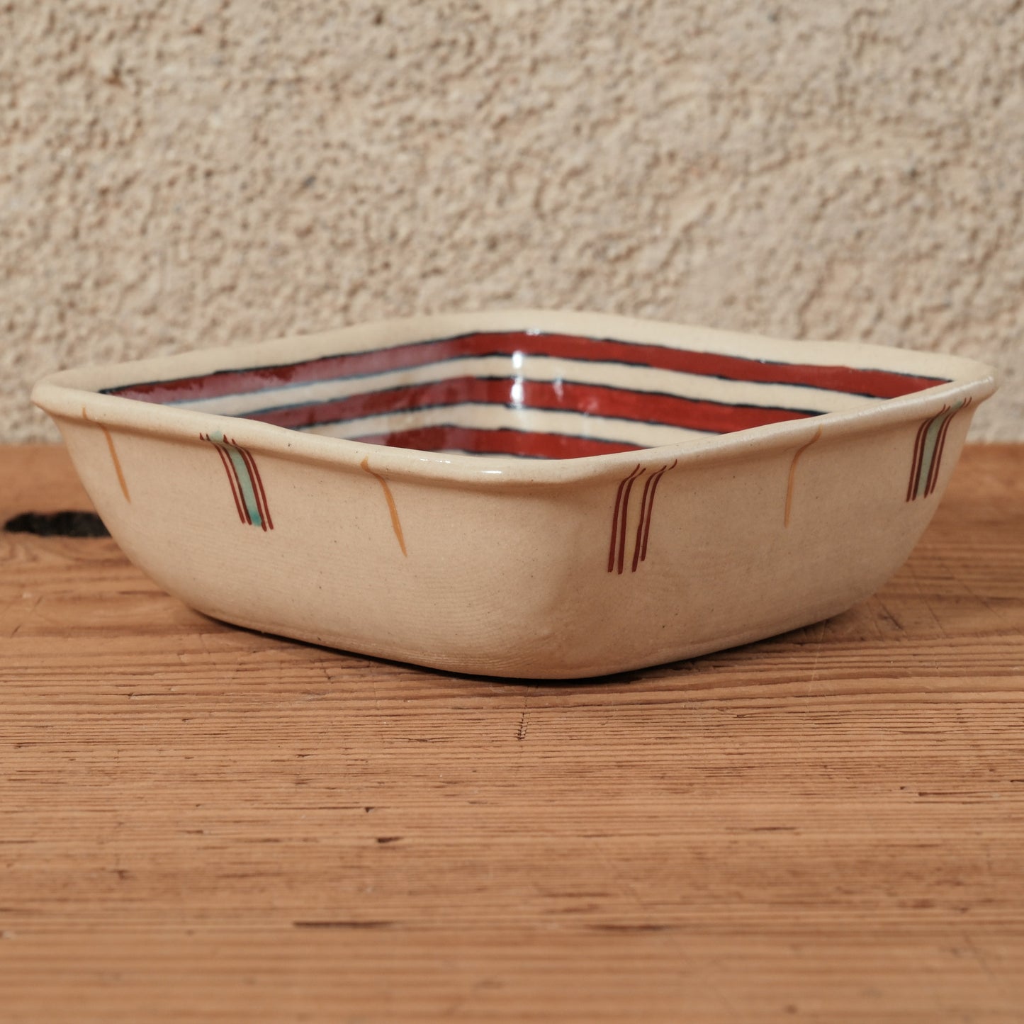 [ 加藤 喜道 ] 絵付け □小鉢 幅約11.5cm 赤絵・金彩 E