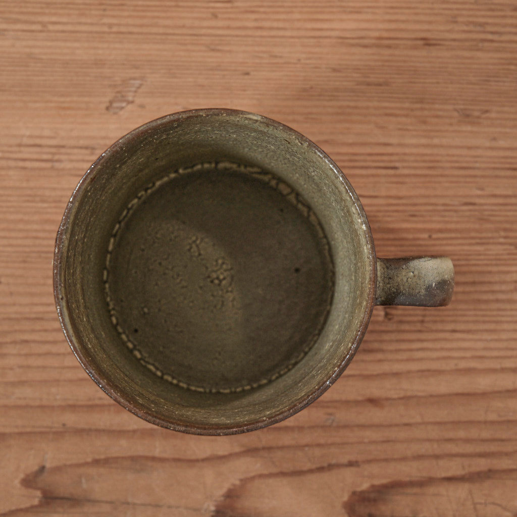 [ てしま島苑 ] ストレートマグカップ   ひまわり釉