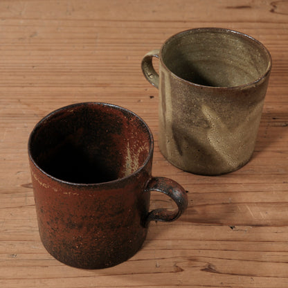 [ てしま島苑 ] ストレートマグカップ   ひまわり釉