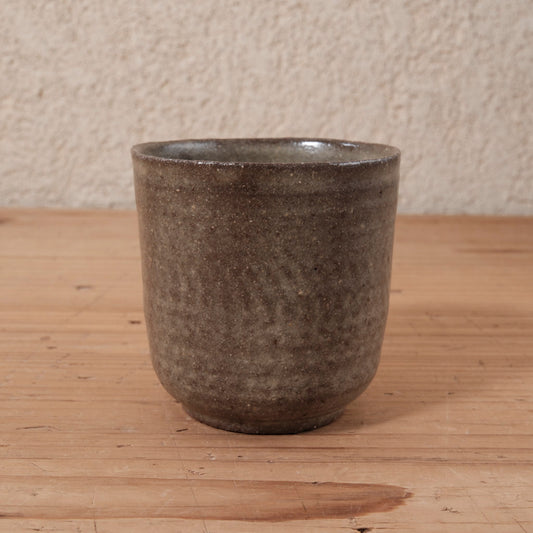 [ てしま島苑 ] 丸湯呑   ひまわり釉