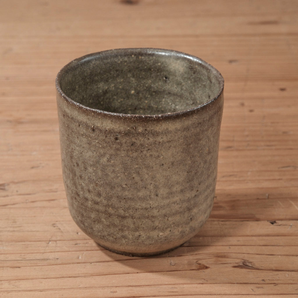 [ てしま島苑 ] 丸湯呑   ひまわり釉