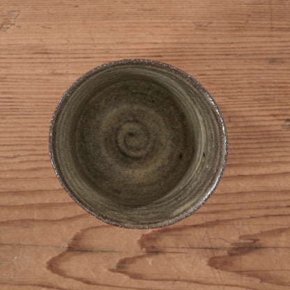 [ てしま島苑 ] 丸湯呑   ひまわり釉