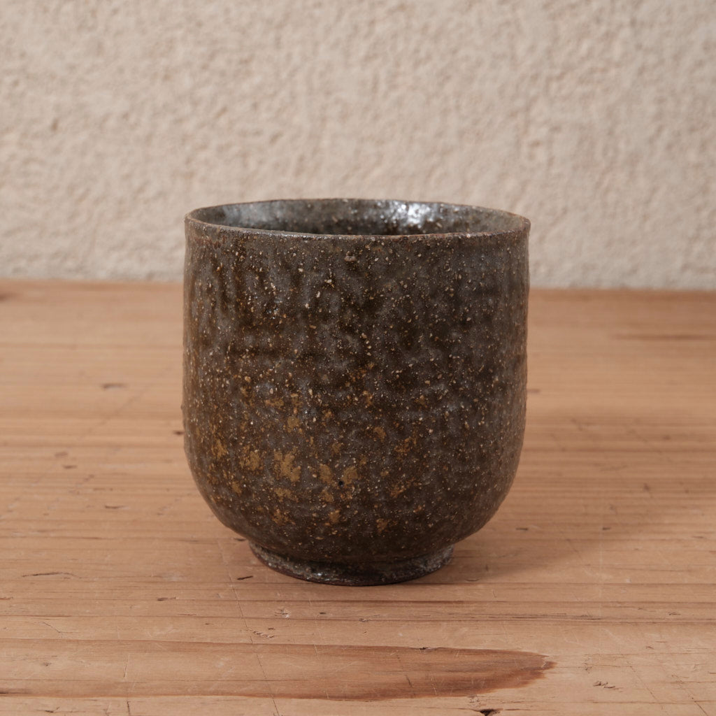 [ てしま島苑 ] 丸湯呑   空豆釉