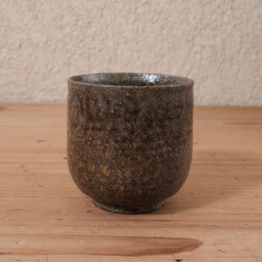 [ てしま島苑 ] 丸湯呑   空豆釉