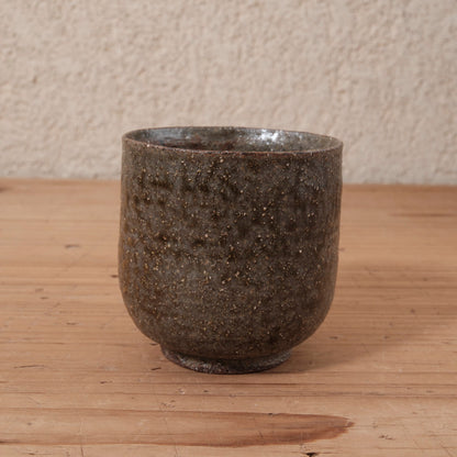 [ てしま島苑 ] 丸湯呑   空豆釉
