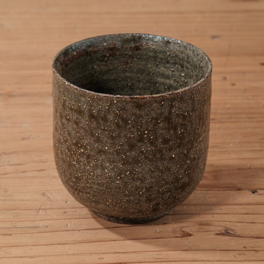 [ てしま島苑 ] 丸湯呑   空豆釉