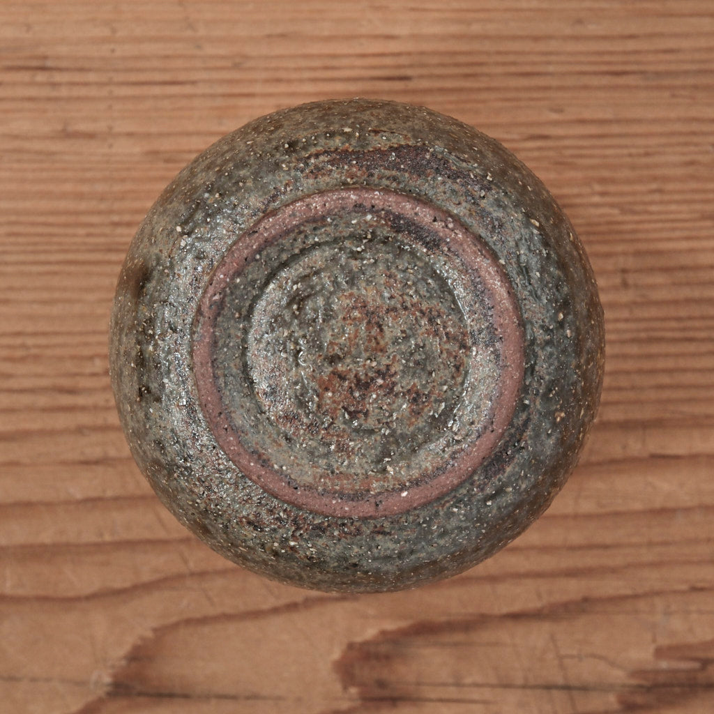 [ てしま島苑 ] 丸湯呑   空豆釉