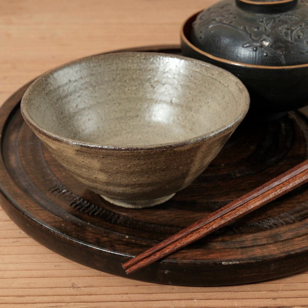 [ てしま島苑 ] 茶わん（大）   竹釉