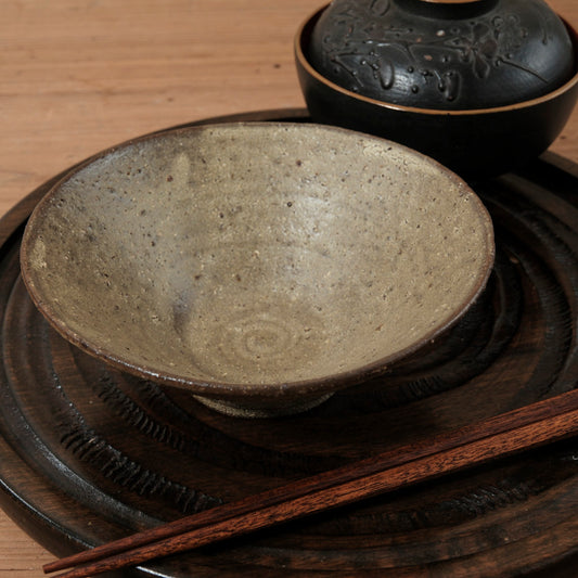 [ てしま島苑 ] 島茶わん   ひまわり釉