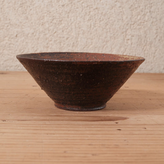 [ てしま島苑 ] 島茶わん   背高泡立草釉