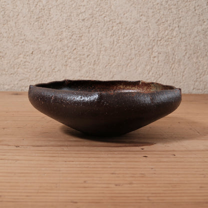 [ てしま島苑 ] 花ドラ鉢  5辺 背高泡立草釉