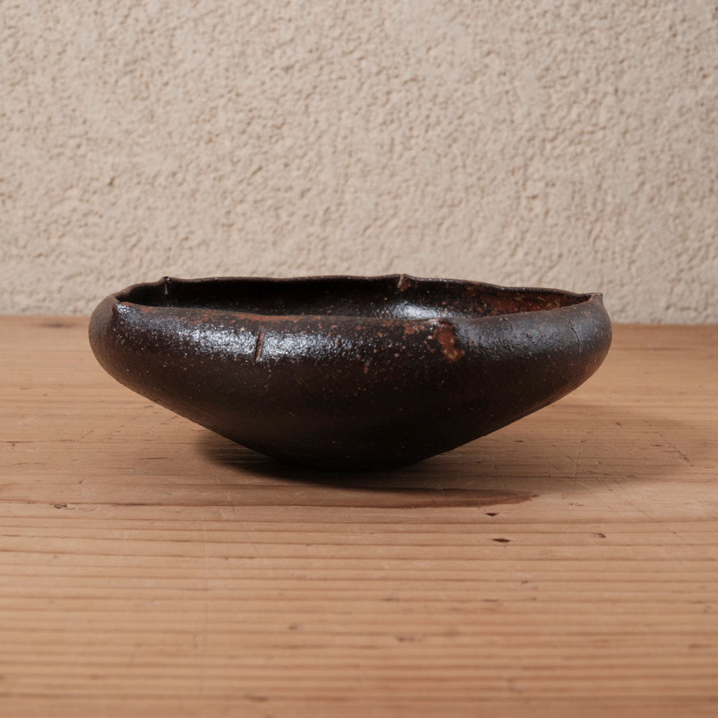 [ てしま島苑 ] 花ドラ鉢  5辺 背高泡立草釉