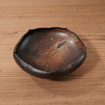 [ てしま島苑 ] 花ドラ鉢  5辺 背高泡立草釉