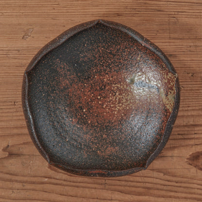 [ てしま島苑 ] 花ドラ鉢  5辺 背高泡立草釉