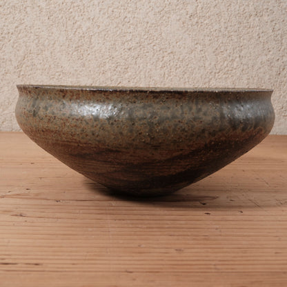 [ てしま島苑 ] フチドラ鉢 空豆釉