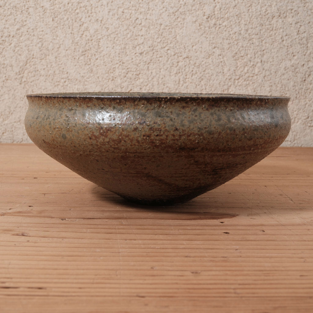 [ てしま島苑 ] フチドラ鉢 空豆釉