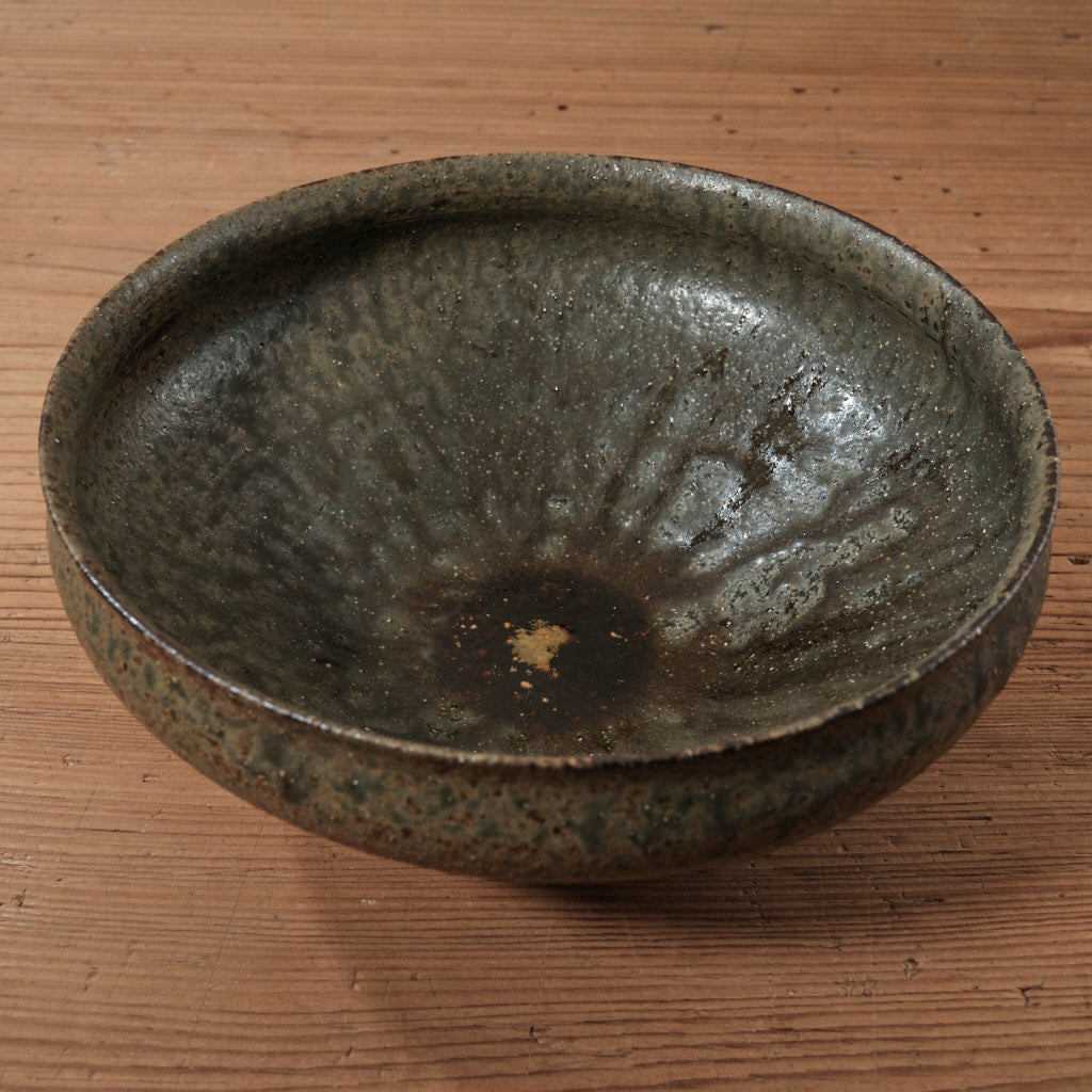 [ てしま島苑 ] フチドラ鉢 空豆釉