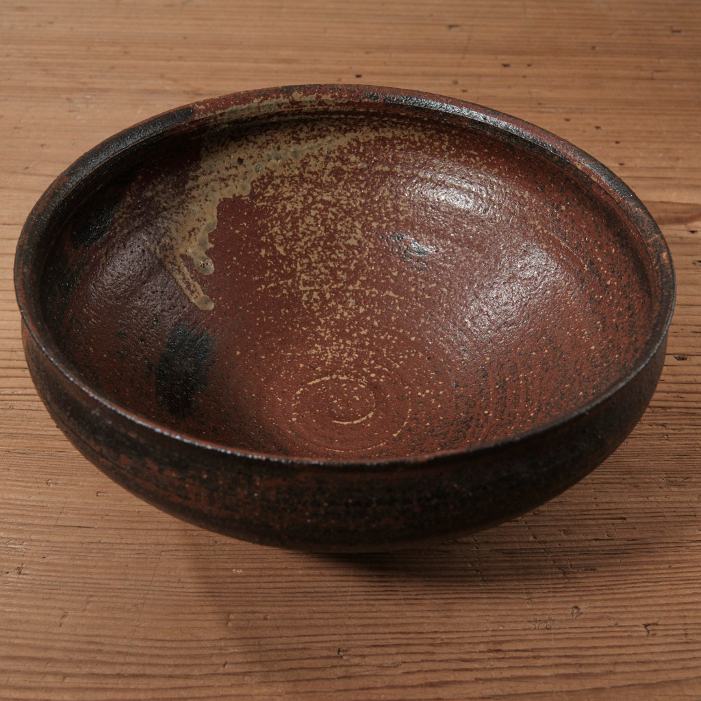 [ てしま島苑 ] フチドラ鉢 背高泡立草釉