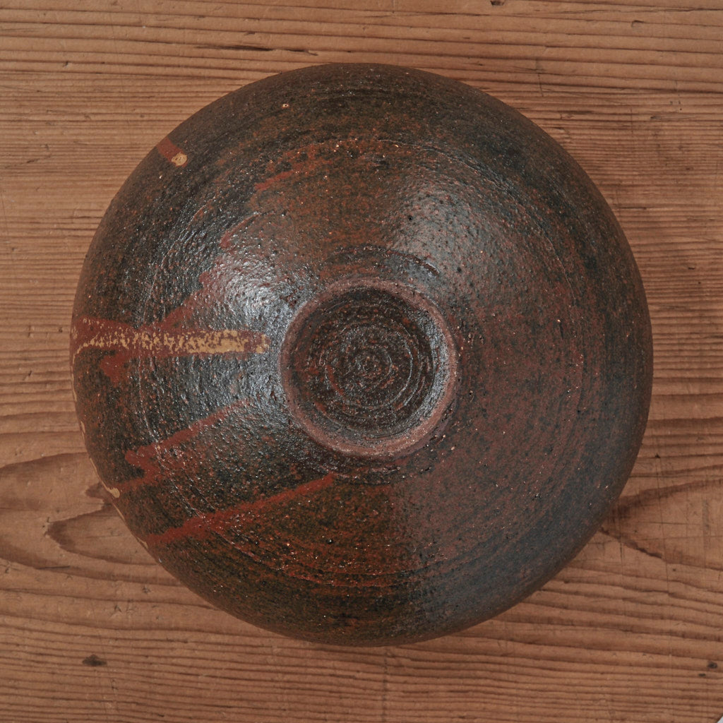 [ てしま島苑 ] フチドラ鉢 背高泡立草釉