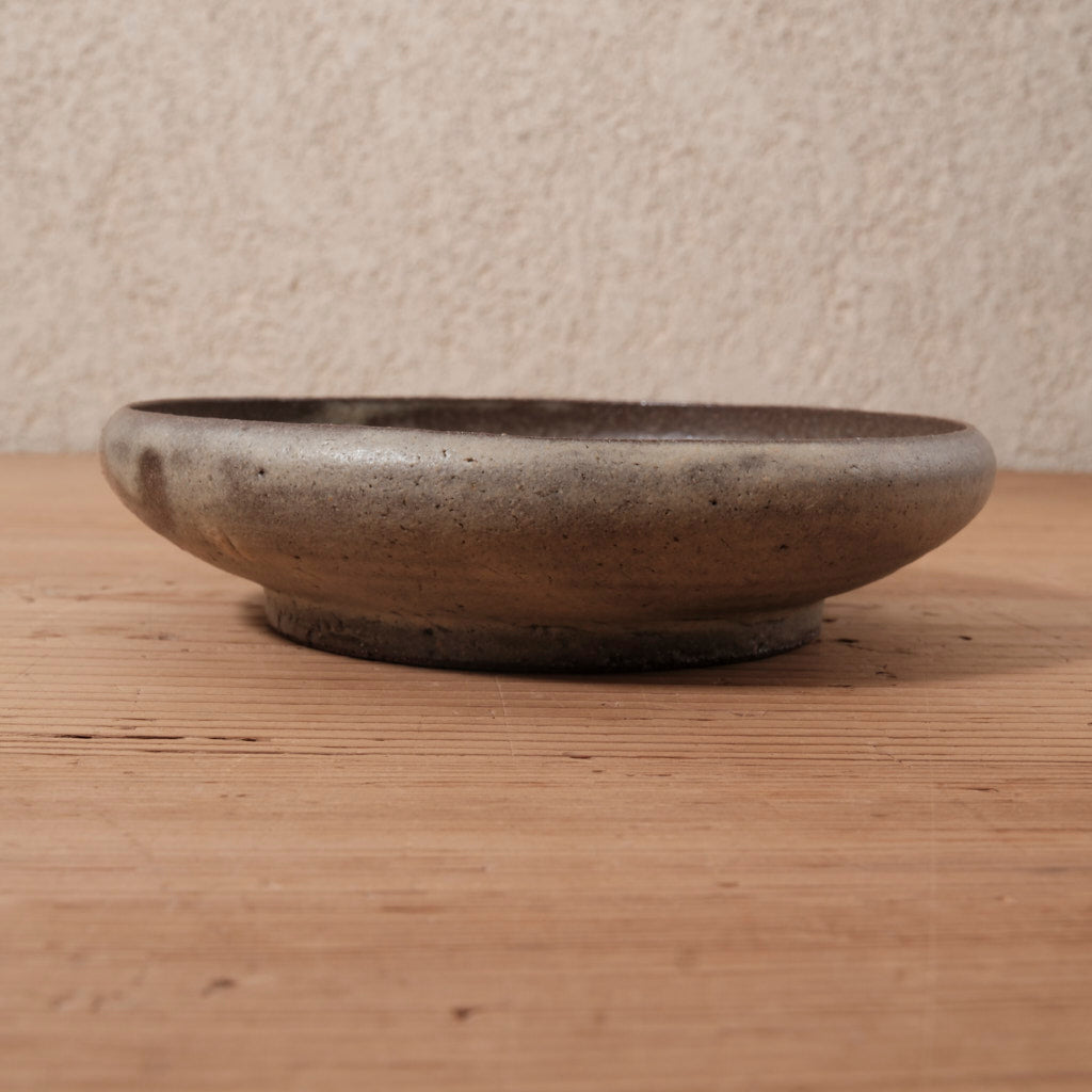 [ てしま島苑 ] 丸平皿 とびかんな ひまわり釉