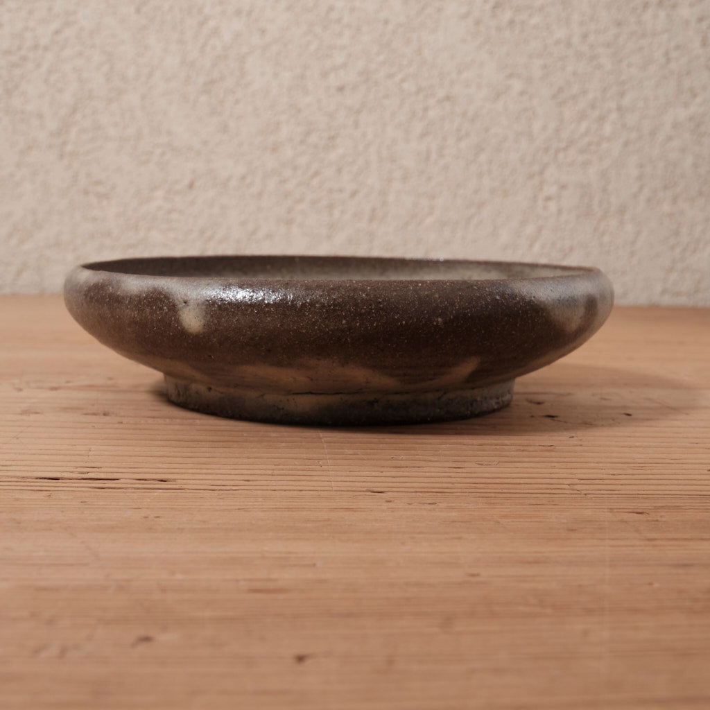 [ てしま島苑 ] 丸平皿 とびかんな ひまわり釉