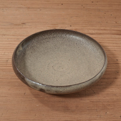 [ てしま島苑 ] 丸平皿 とびかんな ひまわり釉