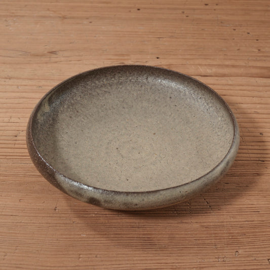 [ てしま島苑 ] 丸平皿 とびかんな ひまわり釉