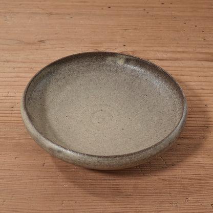 [ てしま島苑 ] 丸平皿 とびかんな ひまわり釉