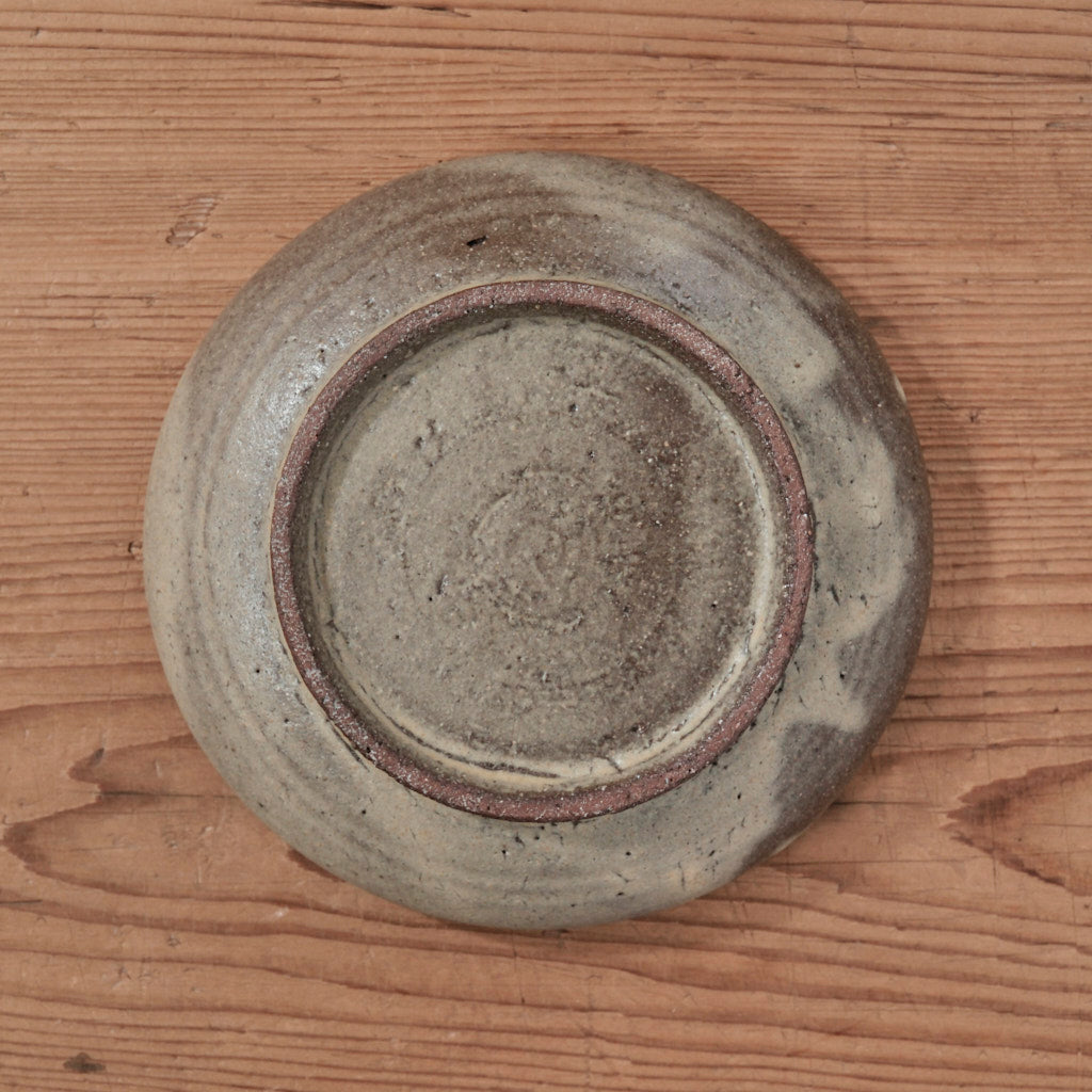 [ てしま島苑 ] 丸平皿 とびかんな ひまわり釉