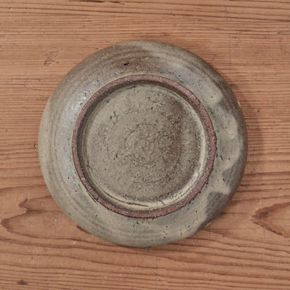 [ てしま島苑 ] 丸平皿 とびかんな ひまわり釉