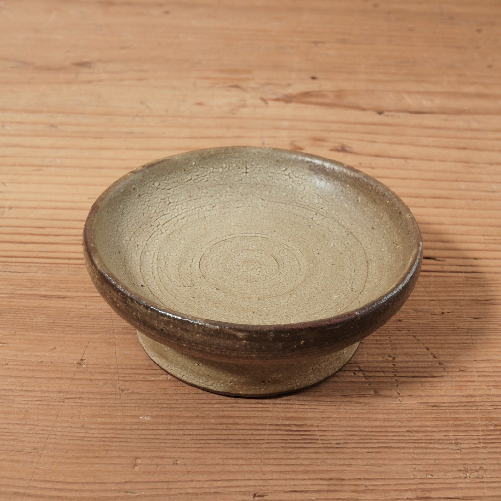 [ てしま島苑 ] 高高台皿（小） ひまわり釉