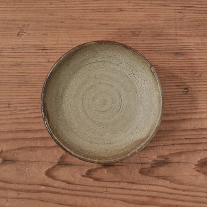 [ てしま島苑 ] 高高台皿（小） ひまわり釉