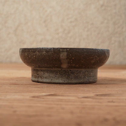 [ てしま島苑 ] 高高台皿（小） ひまわり釉