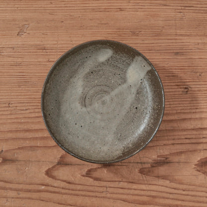 [ てしま島苑 ] 高高台皿（小） ひまわり釉