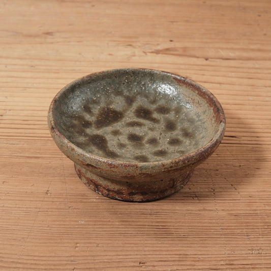[ てしま島苑 ] 高高台皿（小） 空豆釉