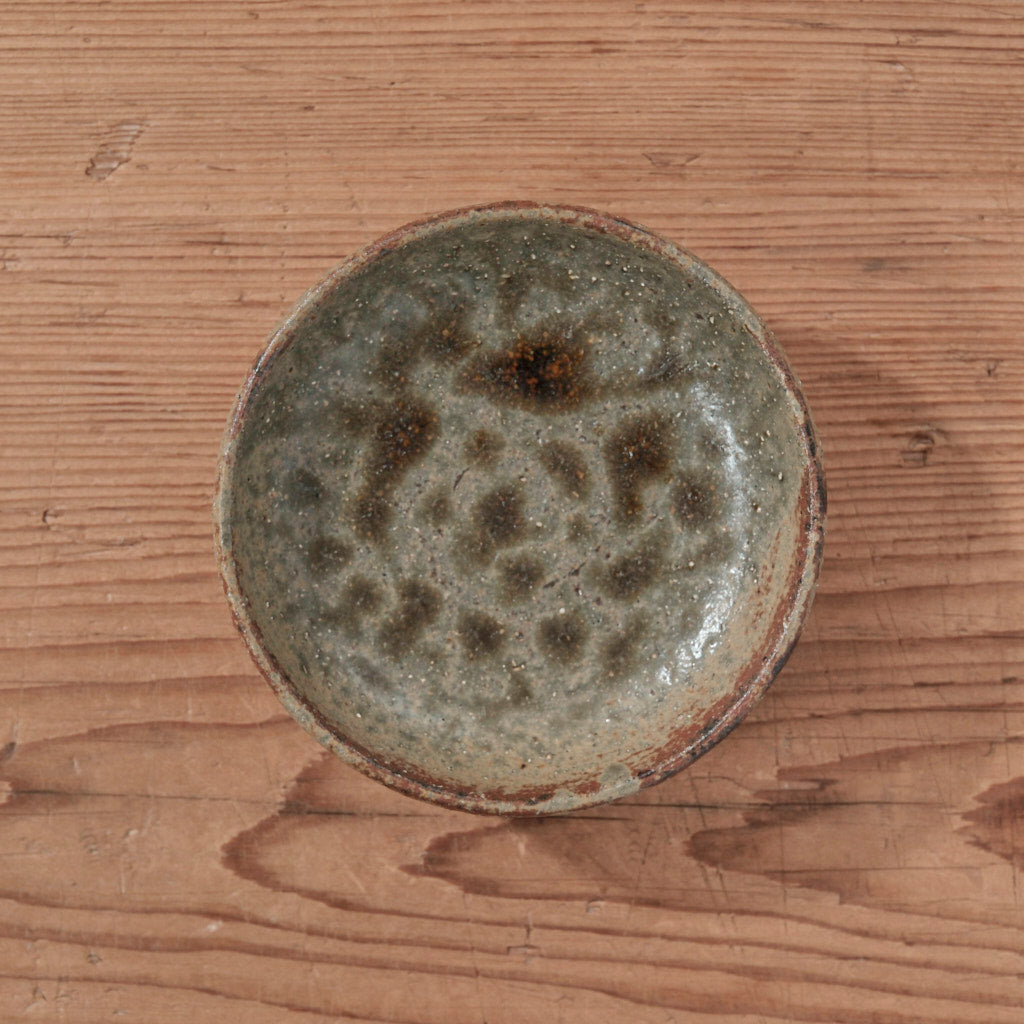 [ てしま島苑 ] 高高台皿（小） 空豆釉