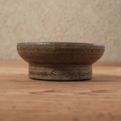 [ てしま島苑 ] 高高台皿（小） 背高泡立草釉