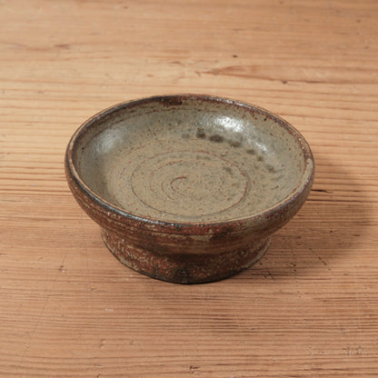 [ てしま島苑 ] 高高台皿（小） 背高泡立草釉