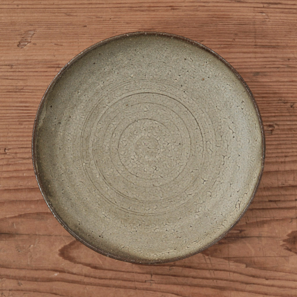 [ てしま島苑 ] 高高台皿（中） ひまわり釉